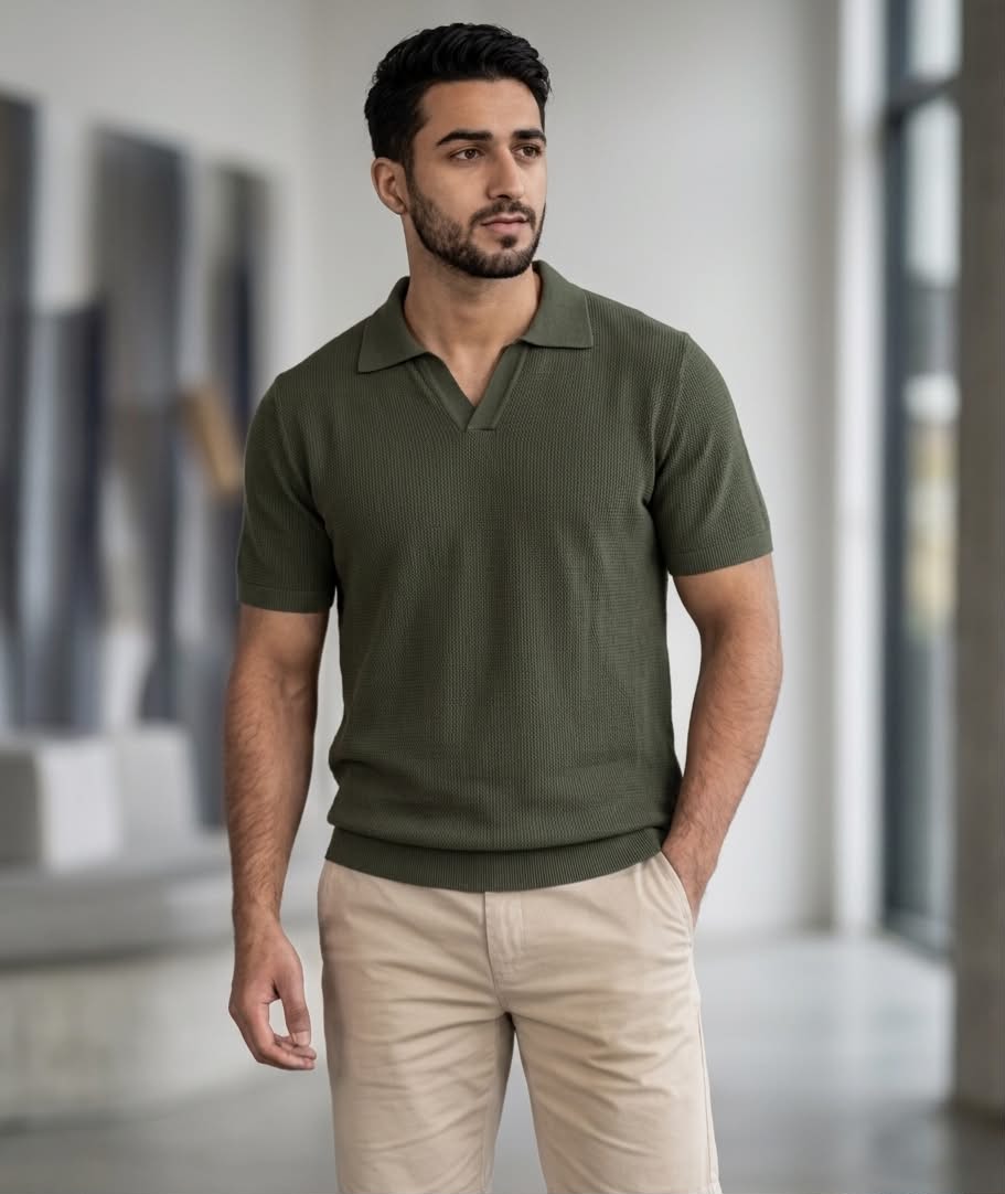 Olive Green Polo T-shirt Premium quality for evrey season